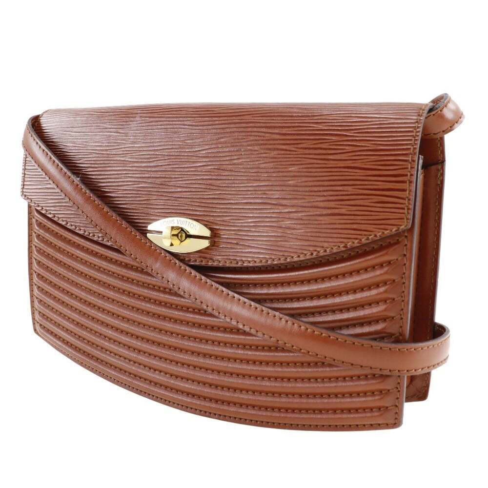 LOUIS VUITTON Authentic Brown Leather Shoulder Bag - Picture 2 of 13